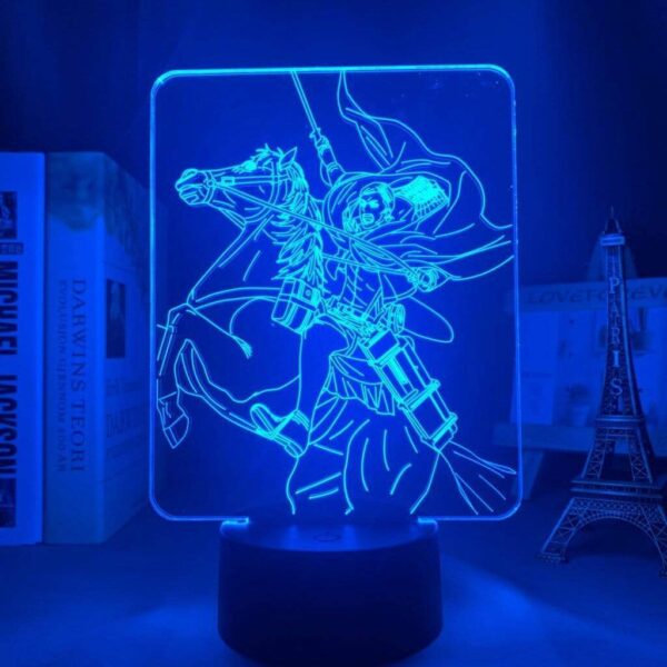 Lampe SNK Attack on Titan Erwin Smith lampe led 3D cadeau décor manga