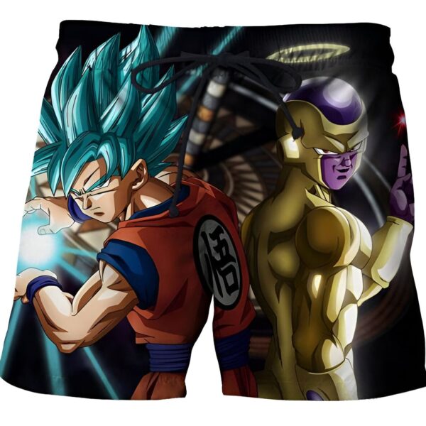 Short de Bain Dragon Ball Goku et Golden Freezer