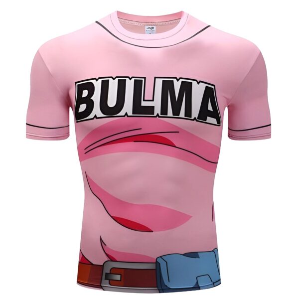 T-Shirt Compression Femme Bulma DBZ Rose Taille XS-4XL
