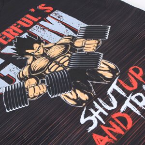 T-Shirt Compression Vegeta Powerful Gym Dragon Ball Z
