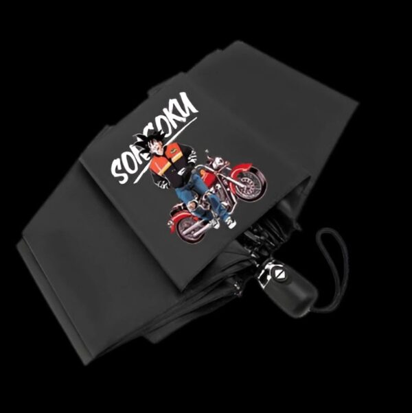 Parapluie Dragon Ball Z avec Goku chevauchant Moto