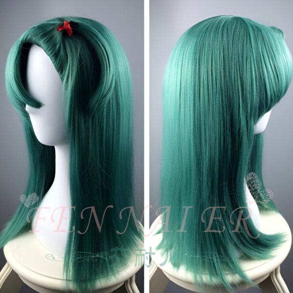 Perruque Cosplay Bulma Dragon Ball Z Vert Turquoise