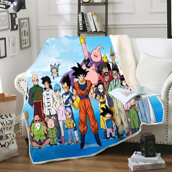 Plaid Dragon Ball Z Tous les Personnages Manga