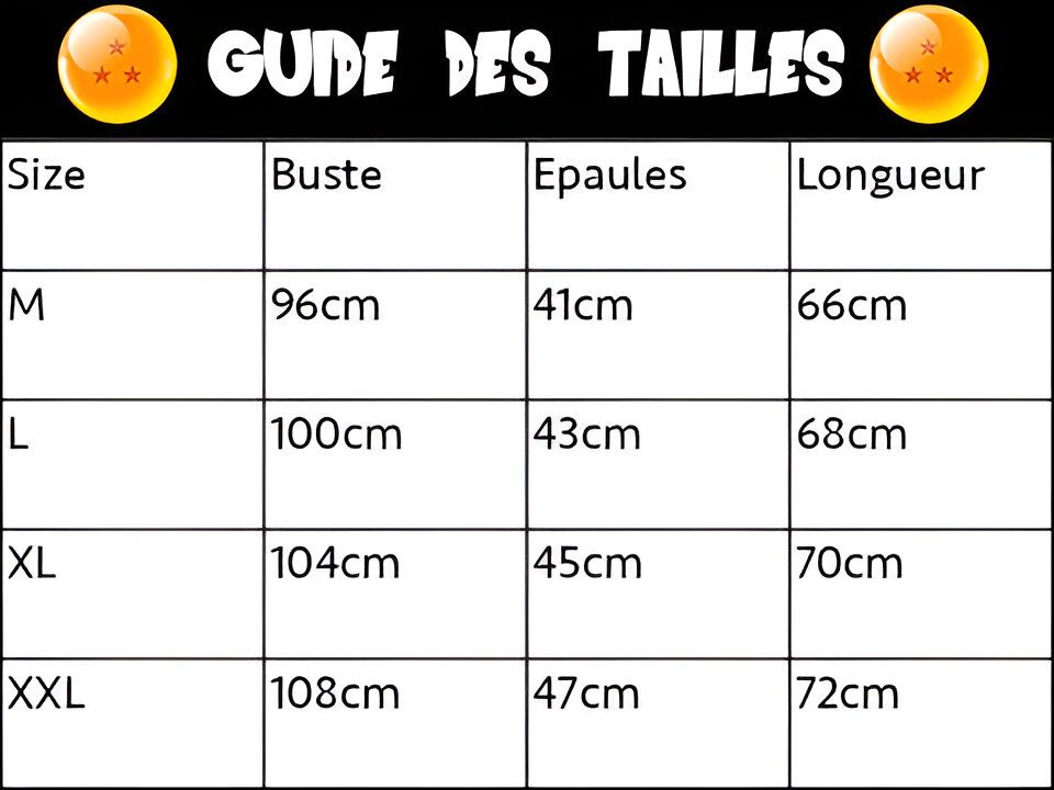 guide de taille