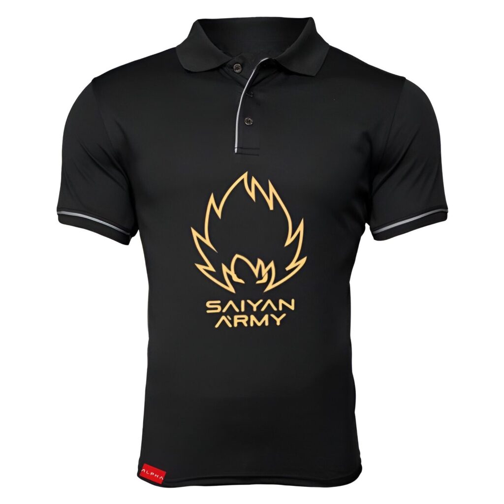 Polo Dragon Ball Z Emblème Saiyan Army 4 couleurs