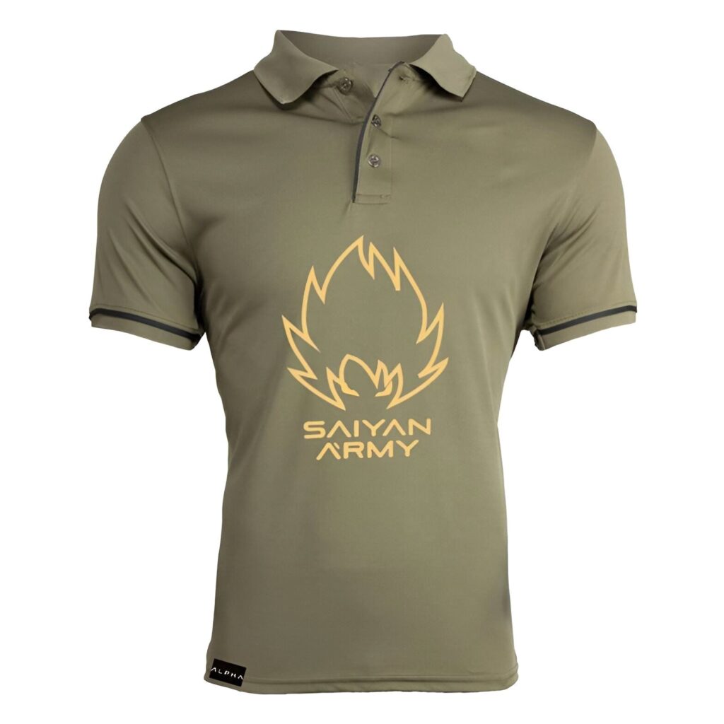 Polo Dragon Ball Z Emblème Saiyan Army 4 couleurs