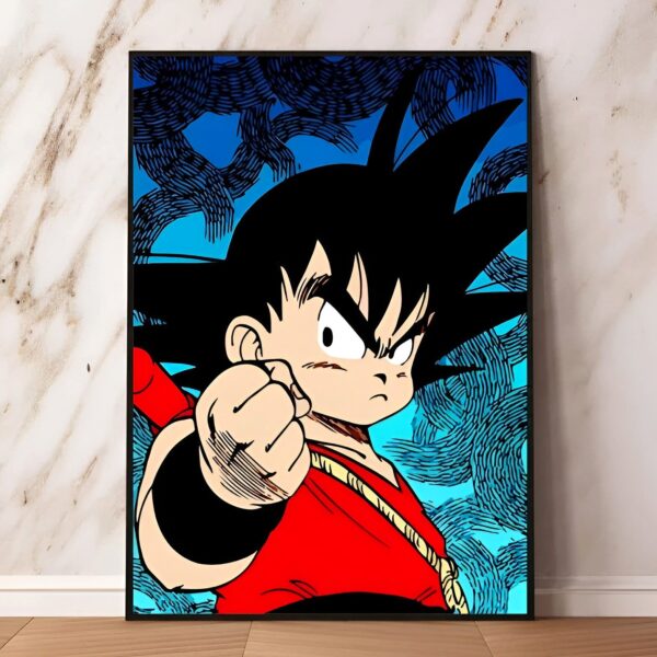 Poster Son Goku Enfant Détermination Dragon Ball