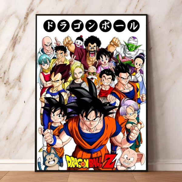 Poster Goku Vegeta Piccolo Amis Combat Dragons Z DBZ