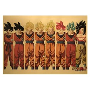 Poster Sangoku Transformations Dragon Ball Z DBZ