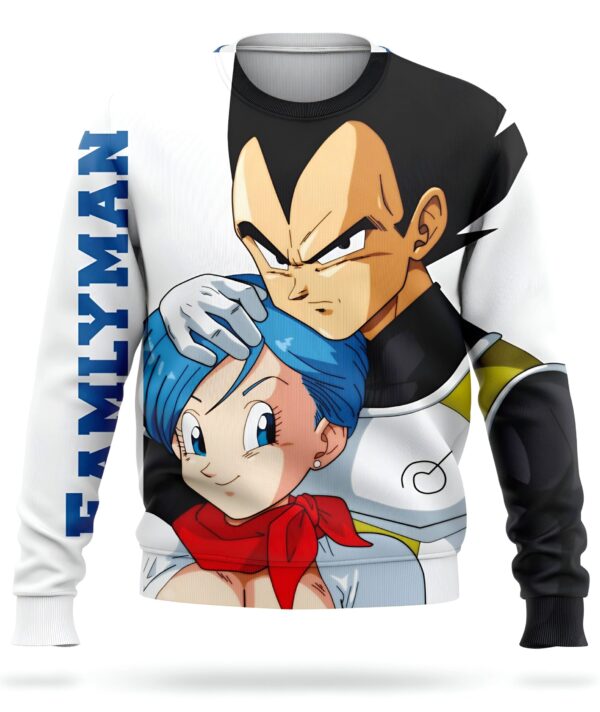 Pull Dragon Ball Super Vegeta et Bulma couple fan