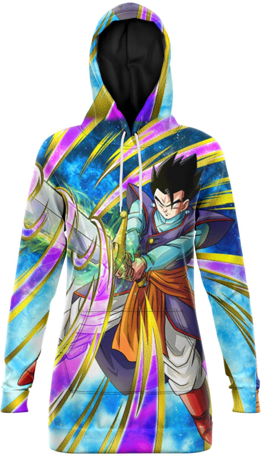 Une image d'un personnage de Dragon Ball Z, Gohan, en train de se battre. Il est entouré d'énergie bleue et jaune, et il tient une épée dans sa main droite. Il porte une tenue violette et orange, et il a les cheveux noirs.,RO-3003780603,RO-225589436X,RO-7390692693,RO-6749393713,RO-2921792486,RO-1601247117,RO-8954230199,RO-4933844747