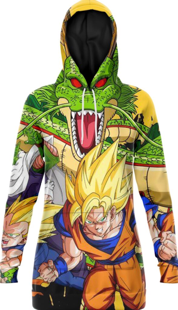 Robe Sweat Dragon Ball Z Goku et Shenron Femme