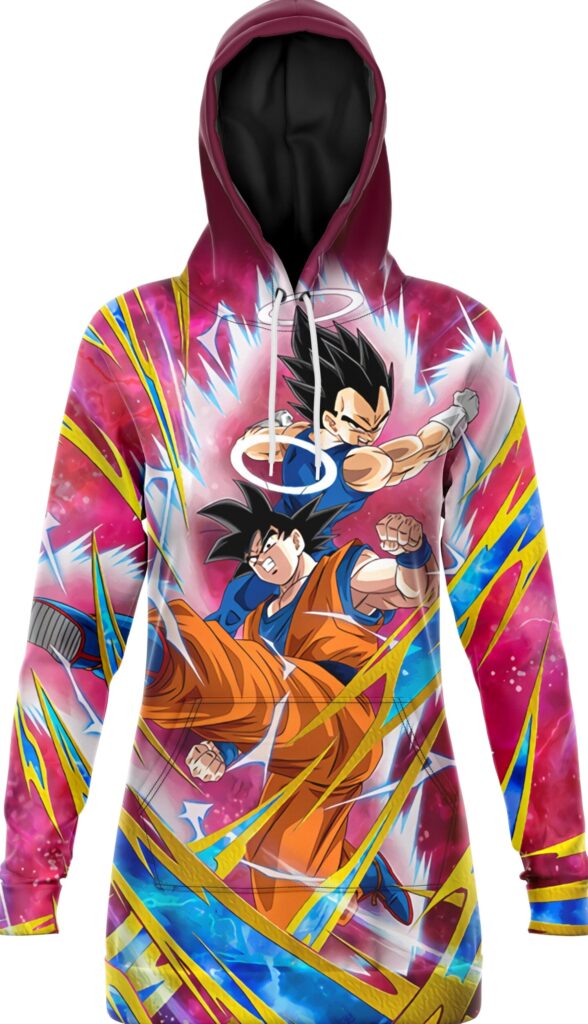 Robe Sweat DBZ Femme Goku et Vegeta Rivaux Saiyans