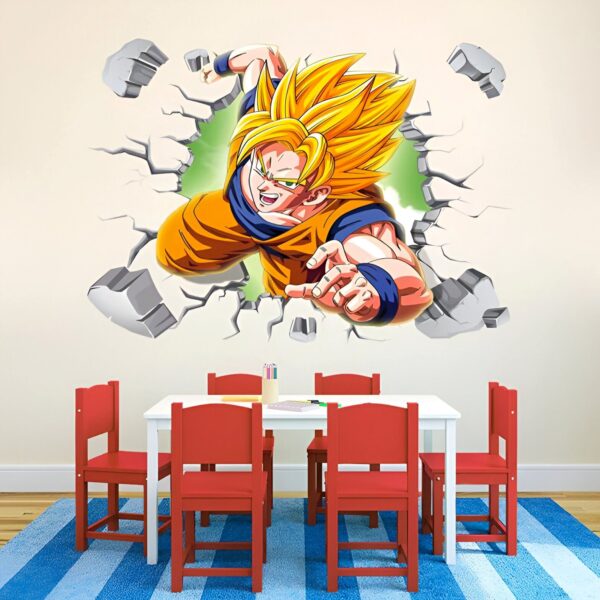 Sticker Mural Goku Super Saiyan 90x60 cm Bris de Mur DBZ