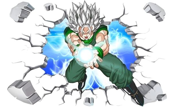 Sticker Mural Goku DBZ Mur Brisé