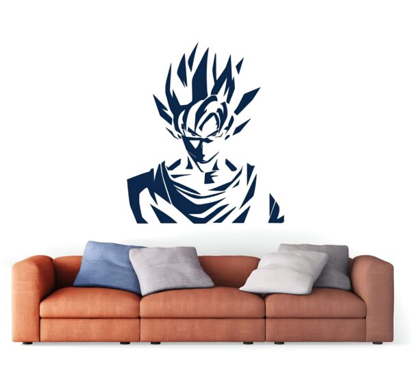 Sticker Mural Dragon Ball Goku Guerrier Saiyan Force