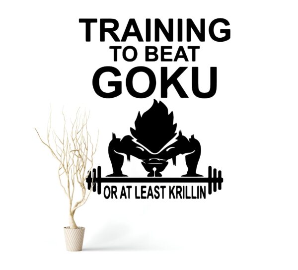 Sticker Mural Dragon Ball Training to Beat Goku Sport
