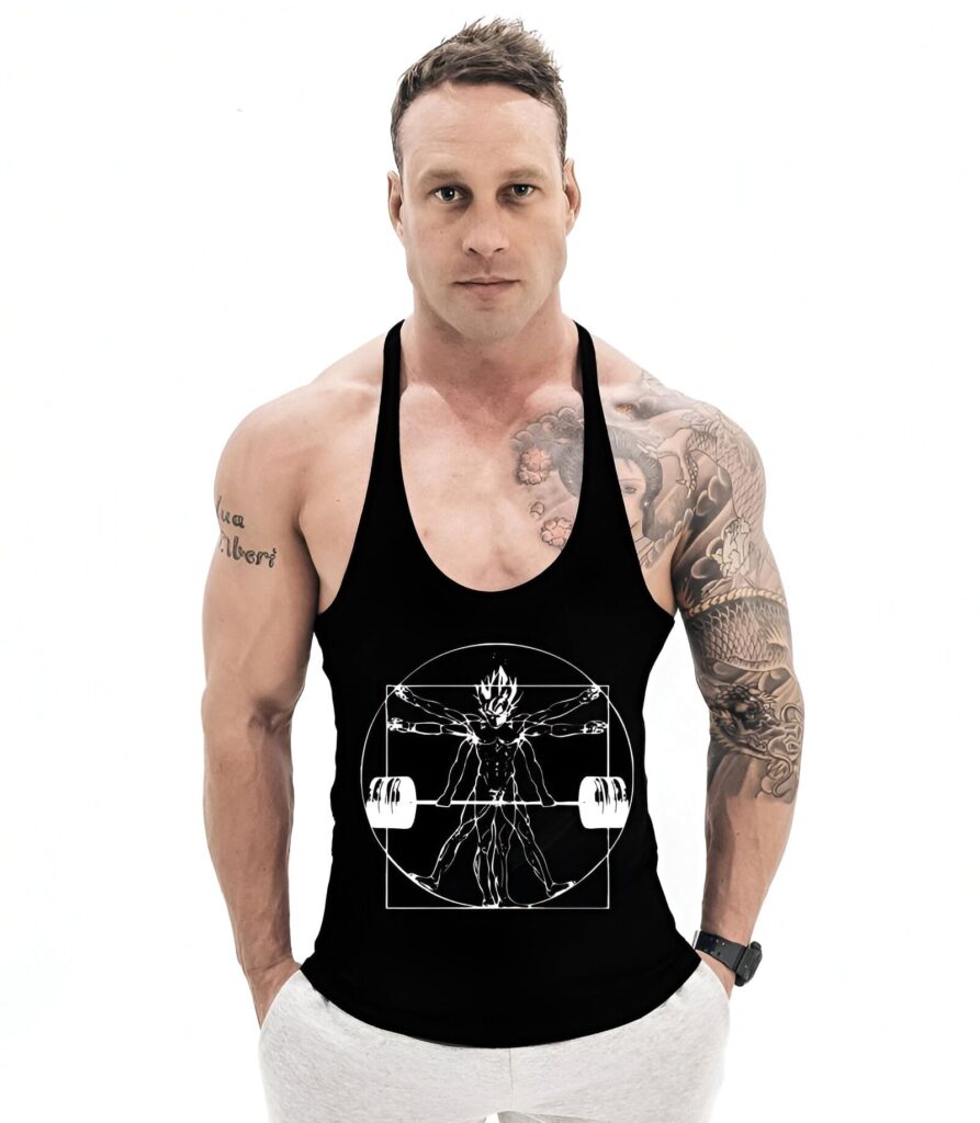 Stringer Dragon Ball Z Muscle Saiyan Homme Vitruve