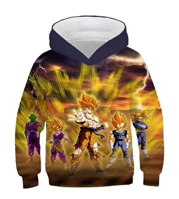Sweat Enfant DBZ Rage Saiyan Goku Vegeta Dragon Ball