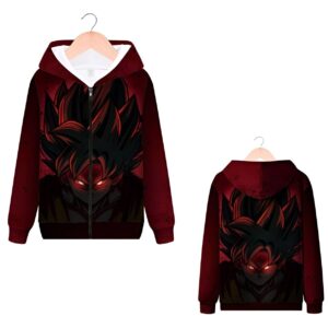 Sweat Zip DBZ Bad Saiyan Guerrier Dragon Ball Zippé