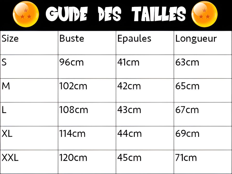 guide de taille