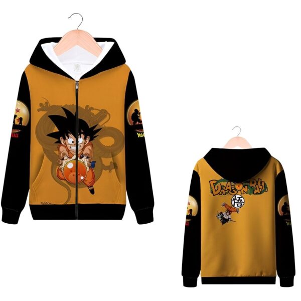 Sweat Zip Goku Enfant Dragon Ball nuage Kinto