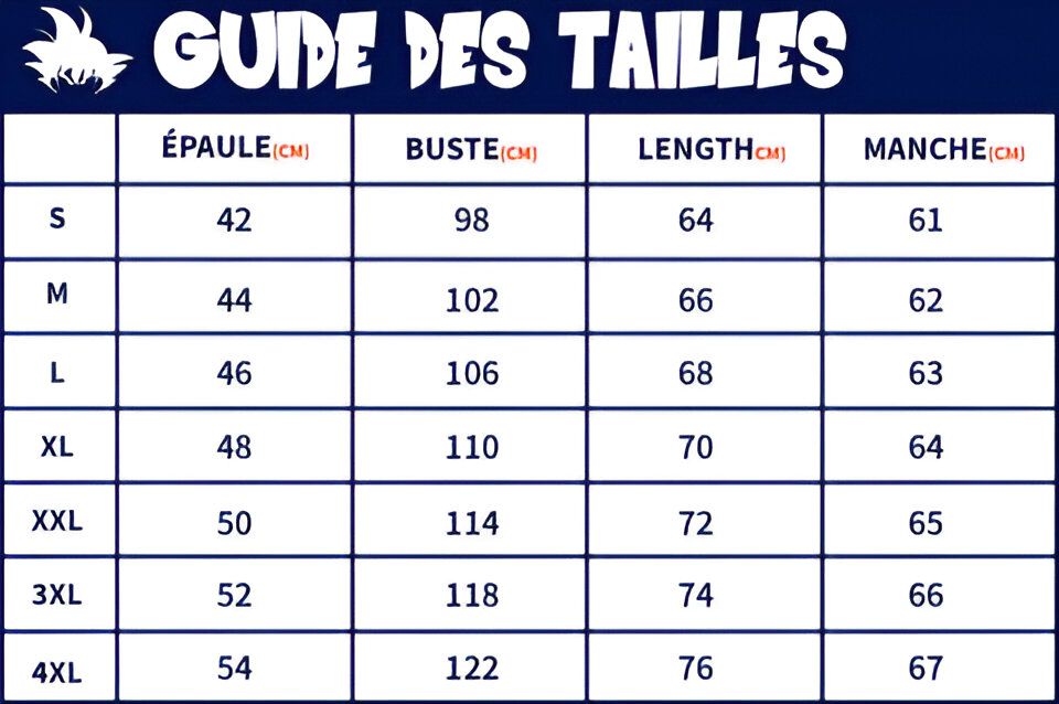 guide de taille