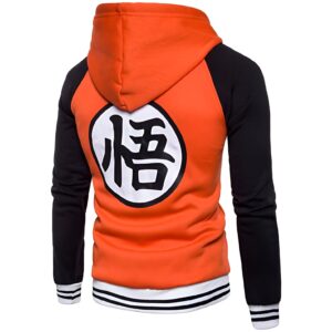 Sweat Zippé Dragon Ball Z Kanji Go Orange et Noir
