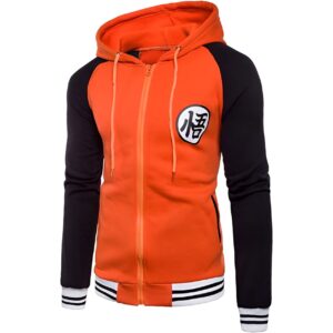 Sweat Zippé Dragon Ball Z Kanji Go Orange et Noir