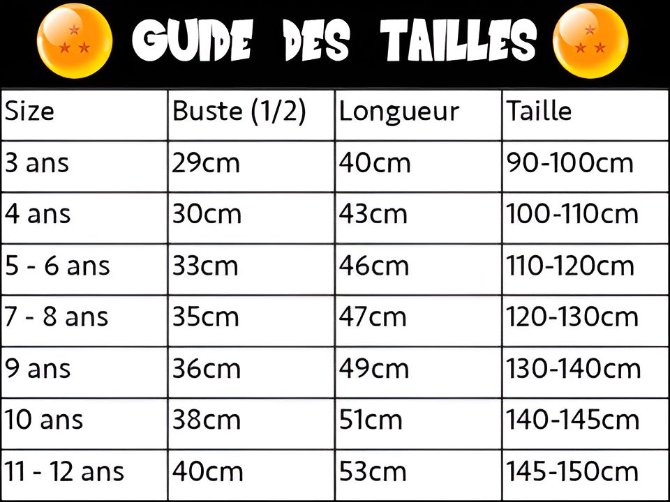 guide de taille