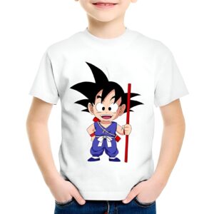 T-Shirt Enfant Mini Goku Bâton Magique Dragon Ball