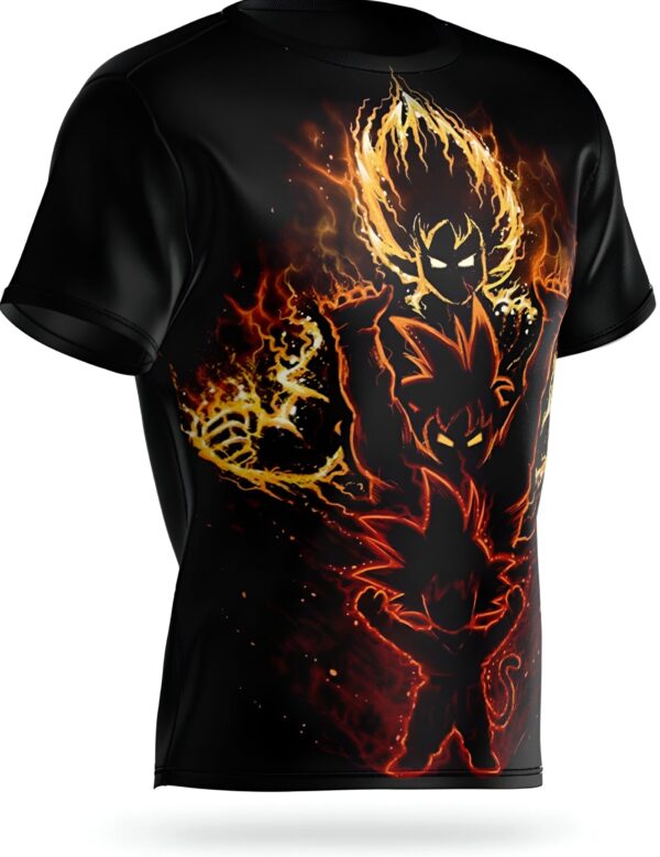 T-Shirt Évolution Goku Transformations Saiyan Dragon Ball