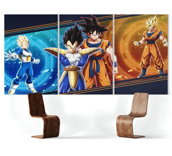 Tableau Goku et Vegeta Dragon Ball Z Deux Saiyans