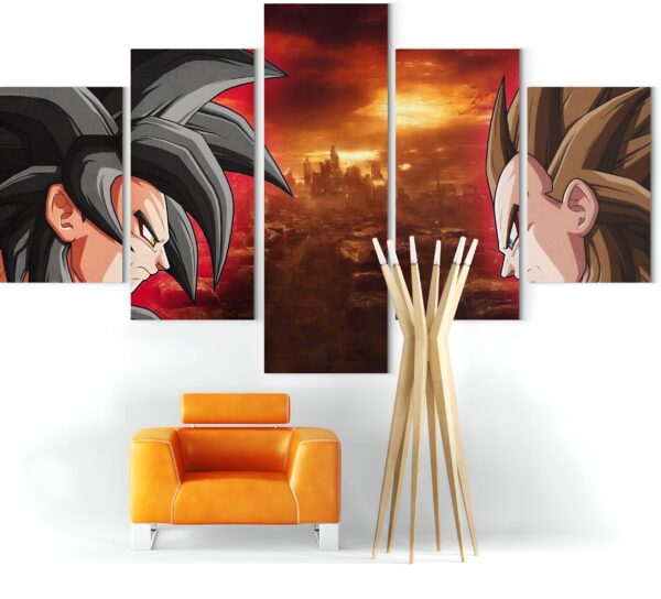 Tableau Dragon Ball GT Goku Vegeta Super Saiyan 4
