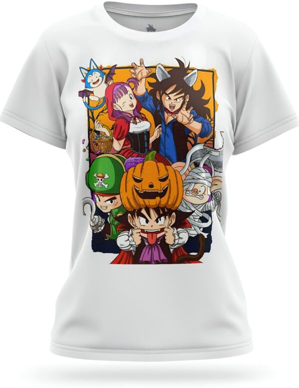 T-Shirt Femme DBZ Halloween Goku Bulma Krillin Yamcha