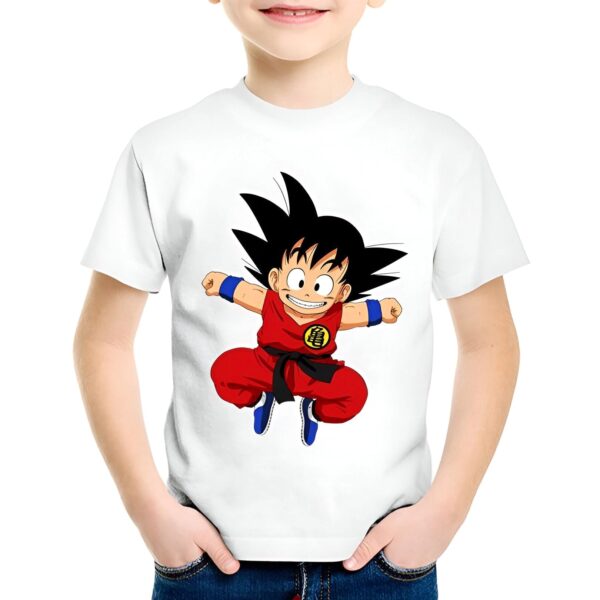 T-Shirt Enfant DBZ Goku Jump Dragon Ball Z Saiyan