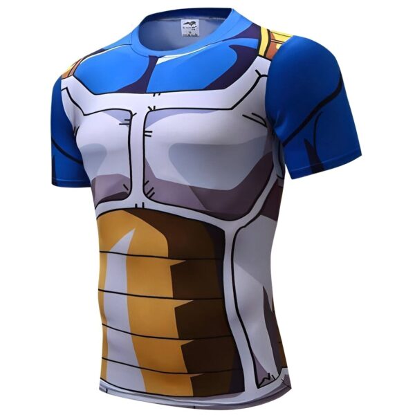 T-Shirt Compression Prince Vegeta Armure DBZ S-3XL