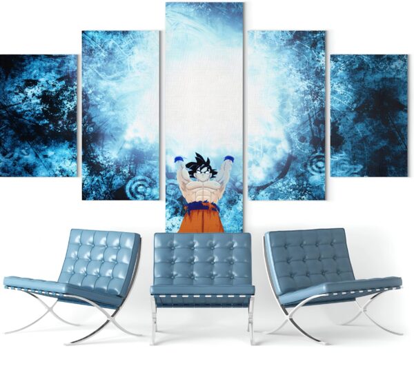 Tableau Goku Genki Dama Dragon Ball Z 5 Panneaux