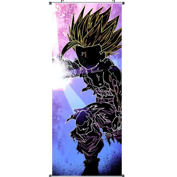 Toile Dragon Ball Z Kamehameha Père Fils Combat Saiyan