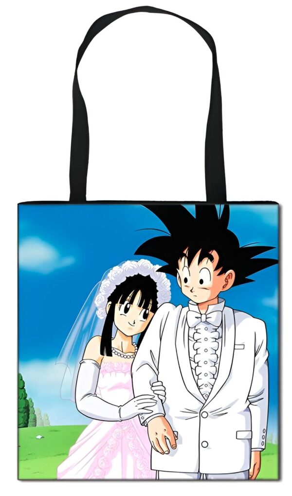 Tote Bag Dragon Ball Mariage Goku et Chichi