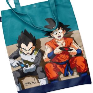 Tote Bag Dragon Ball Goku Vegeta Jeux Vidéo