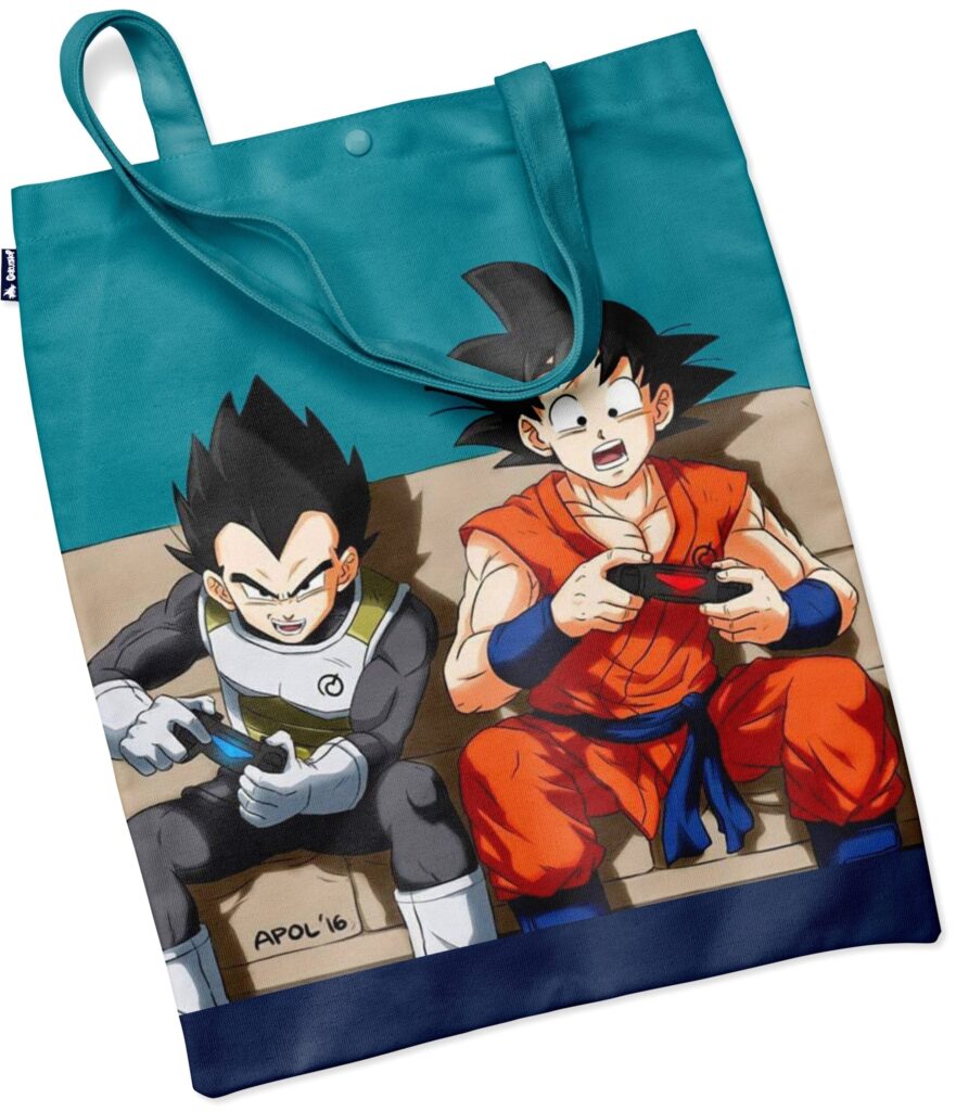 Tote Bag Dragon Ball Goku Vegeta Jeux Vidéo