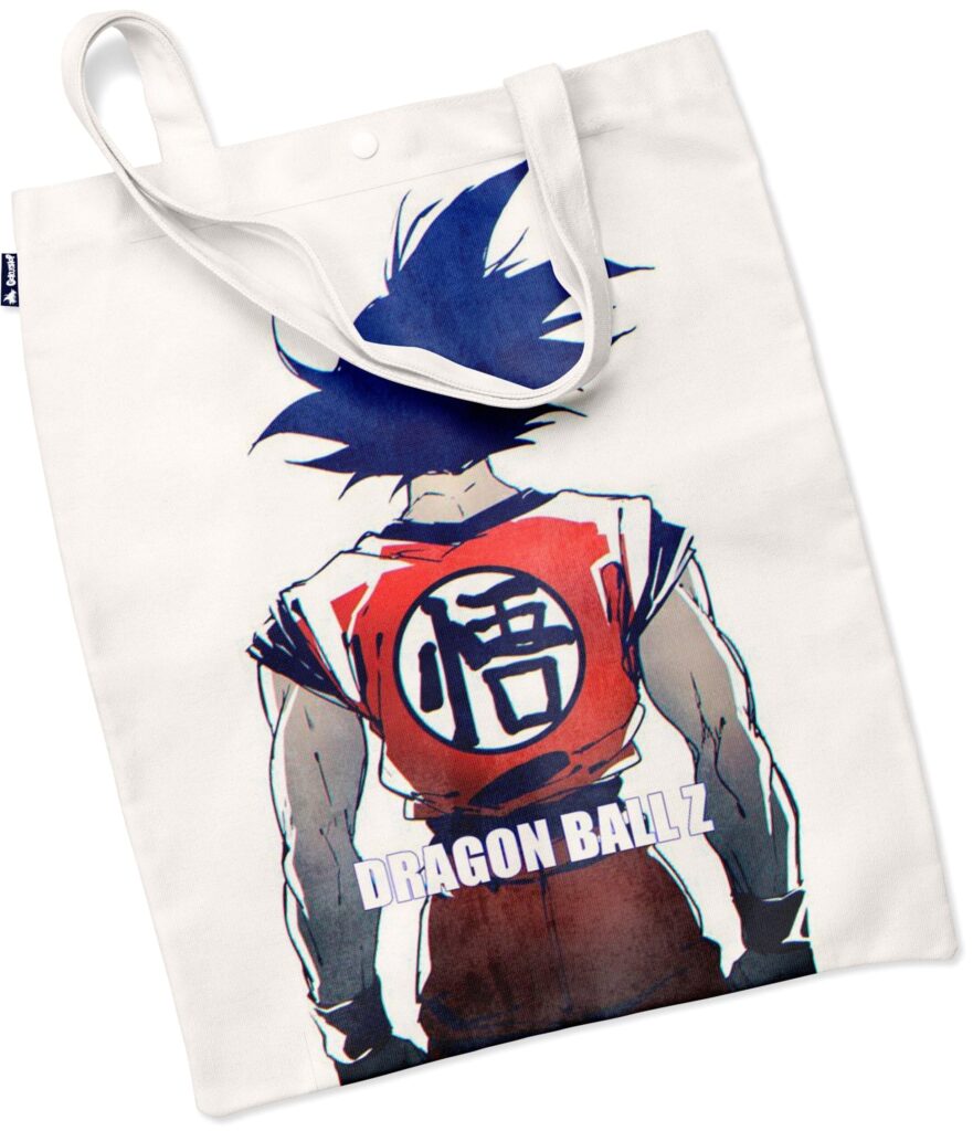 Tote Bag Dragon Ball Z Sangoku Kanji Go Noir