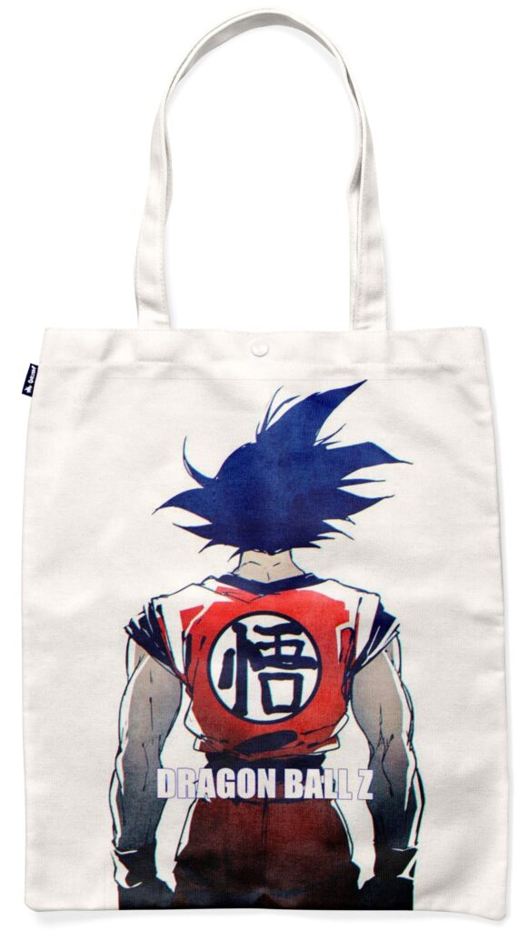 Tote Bag Dragon Ball Z Sangoku Kanji Go Noir