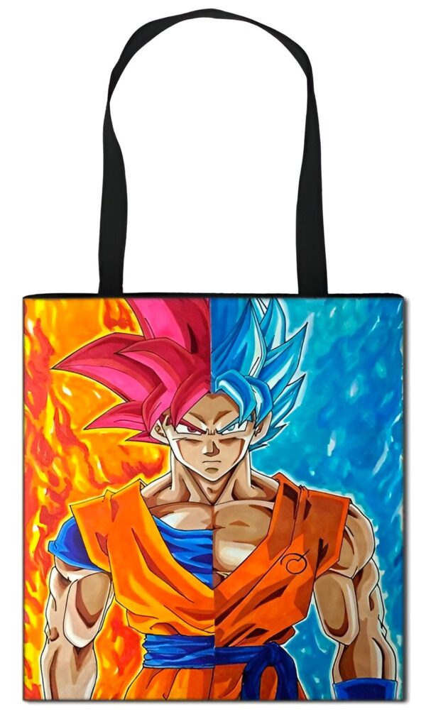 Tote Bag Goku Super Saiyan Blue et God DBZ
