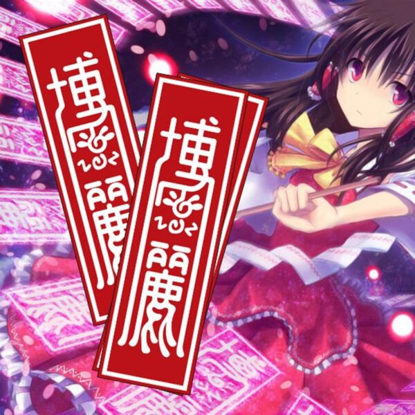 TouHou Project Hakurei Reimu Cosplay Cosplay sort symbole papier autocollant 3 Commandes