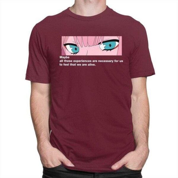Unique Zero Two Eye Strelitzia t-shirt manches courtes 100% coton décontracté mode cosplay