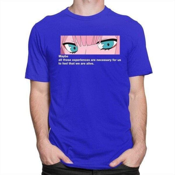 Unique Zero Two Eye Strelitzia t-shirt manches courtes 100% coton décontracté mode cosplay