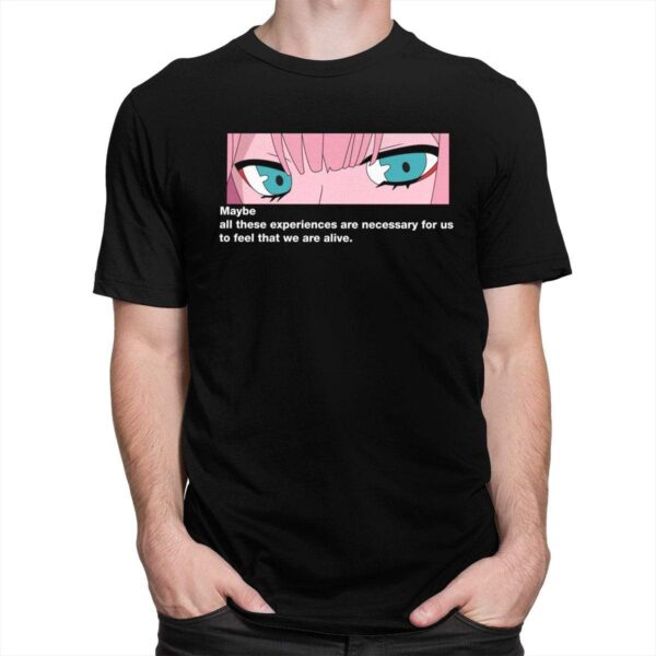 Unique Zero Two Eye Strelitzia t-shirt manches courtes 100% coton décontracté mode cosplay