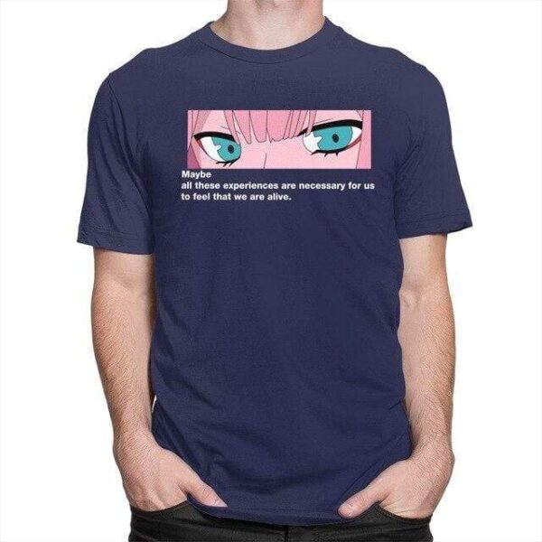 Unique Zero Two Eye Strelitzia t-shirt manches courtes 100% coton décontracté mode cosplay